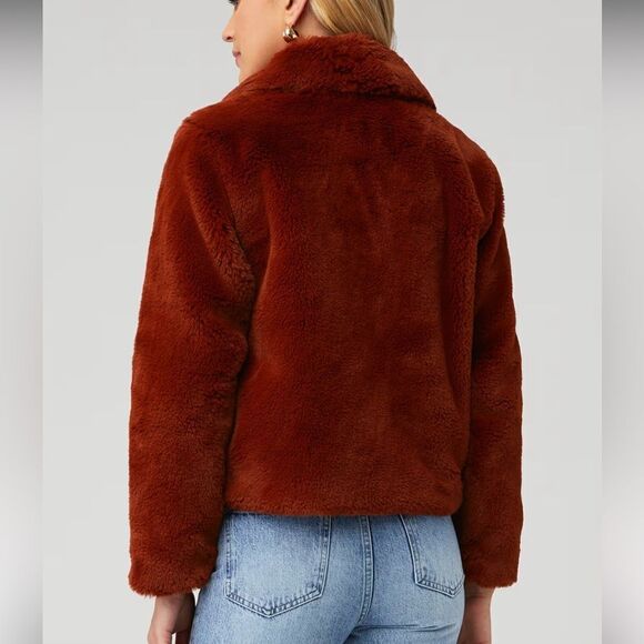 MINKPINK - ANYA FAUX FUR JACKET in Ginger - Picture 4 of 9